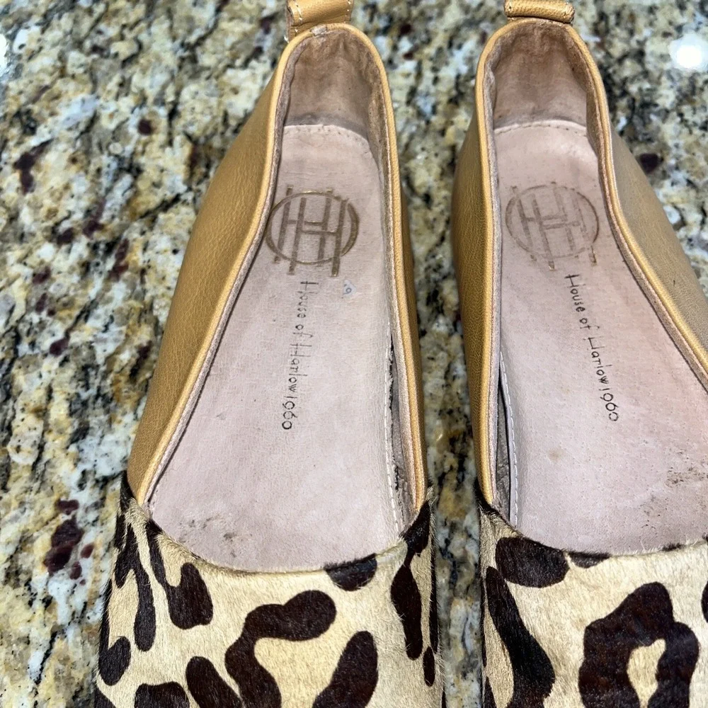 House of harlow 1960 Real Calf Fur Leopard Print 39 Beije